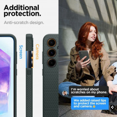 Samsung Galaxy A55 Hülle Spigen  Liquid Air Abgrundgrün