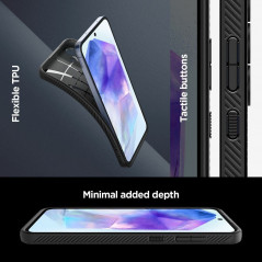 Samsung Galaxy A55 Hülle Spigen  Liquid Air Matt Schwarz