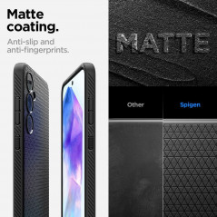Samsung Galaxy A55 Hülle Spigen  Liquid Air Matt Schwarz
