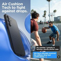 Samsung Galaxy A55 Hülle Spigen  Liquid Air Matt Schwarz