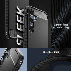 Samsung Galaxy A55 Hülle Spigen Armor Kohlenstoff-Faser, Elegant  Schwarz