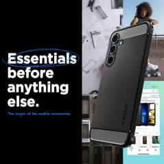 Samsung Galaxy A55 Hülle Spigen Armor Kohlenstoff-Faser, Elegant  Schwarz
