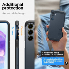 Samsung Galaxy A55 Hülle Spigen Tough Armor Metallplatte