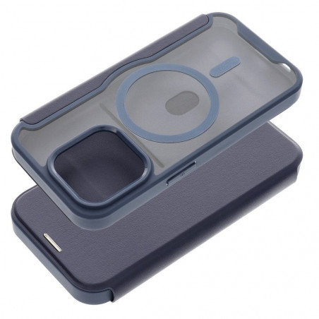 Apple iPhone 15 Pro Book Handytaschen Smart Mag Book Elegant  MagSAFE  Blau
