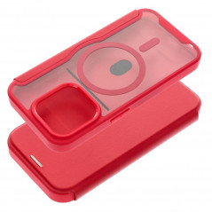 Apple iPhone 15 Pro Book Handytaschen Smart Mag Book Elegant  MagSAFE  Rot