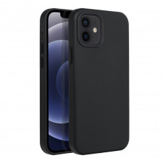 Apple iPhone 12 Hülle Leather Mag Cover Elegant  MagSAFE  Schwarz