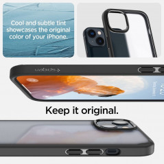 Apple iPhone 14 Hülle Spigen Ultra Hybrid Kristallklar  Frostschwarz