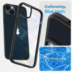 Apple iPhone 14 Hülle Spigen Ultra Hybrid Kristallklar  Frostschwarz