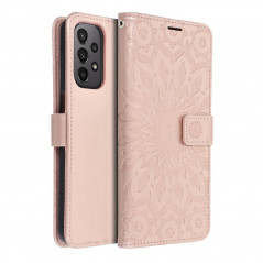 Samsung Galaxy A23 5G Book Handytaschen MEZZO Book Mandala  Roségold