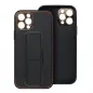 Samsung Galaxy S20 FE 5G 2022 Hülle LEATHER Case Kickstand Schwarz