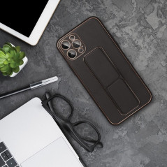 Samsung Galaxy S20 FE 5G 2022 Hülle LEATHER Case Kickstand Schwarz
