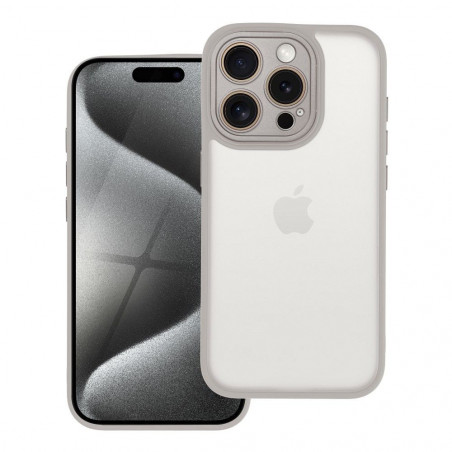 Apple iPhone 15 Pro Hülle VARIETE Elegant  Stahl