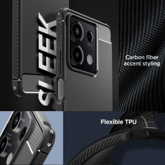 XIAOMI Redmi Note 13 5G Hülle Spigen Armor Kohlenstoff-Faser, Elegant  Schwarz