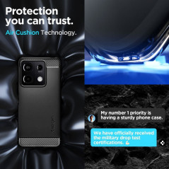 XIAOMI Redmi Note 13 5G Hülle Spigen Armor Kohlenstoff-Faser, Elegant  Schwarz