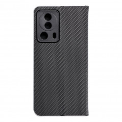 XIAOMI 13 Lite Book Handytaschen LUNA Book Carbon Kohlenstoff-Faser, Elegant  Schwarz