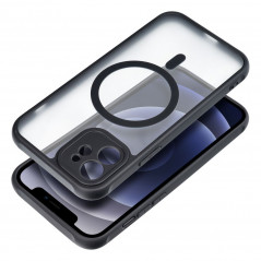 Apple iPhone 12 Hülle Full Matte Mag Cove MagSAFE  Schwarz