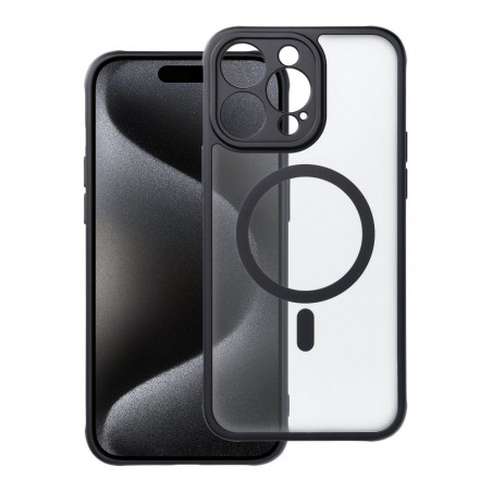 Apple iPhone 15 Pro Max Hülle Full Matte Mag Cove MagSAFE  Schwarz
