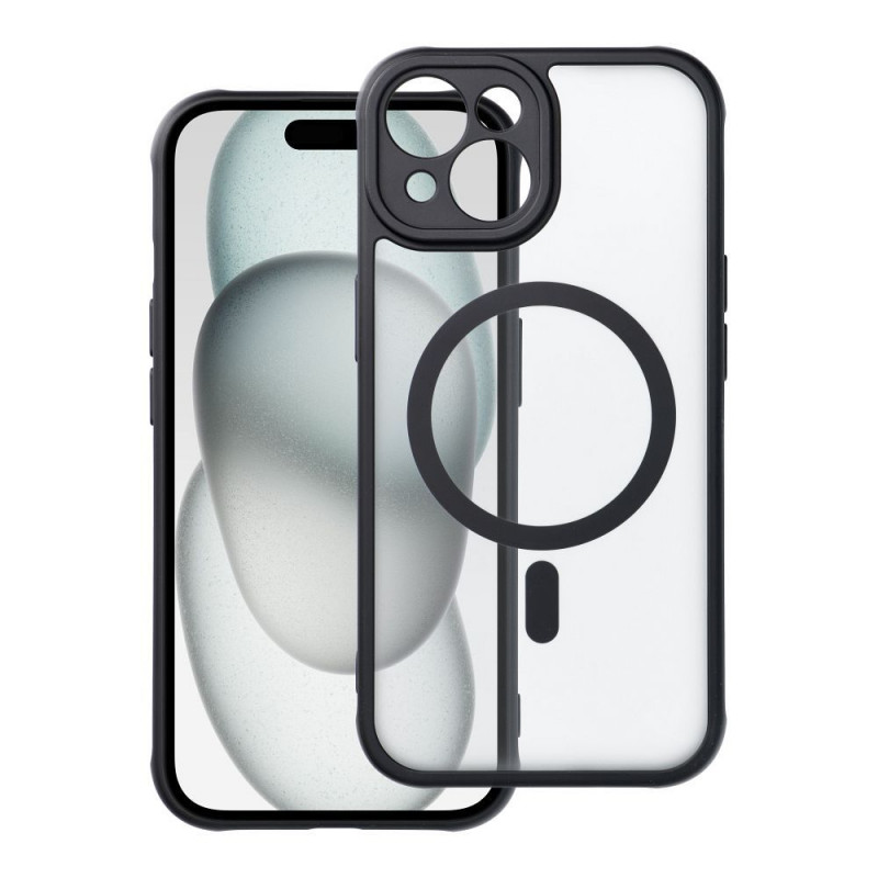 Apple iPhone 15 Hülle Full Matte Mag Cove MagSAFE  Schwarz