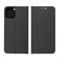 Apple iPhone 15 Pro Book Handytaschen LUNA Book Carbon Kohlenstoff-Faser, Elegant  Schwarz