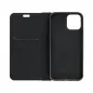 Apple iPhone 15 Pro Book Handytaschen LUNA Book Carbon Kohlenstoff-Faser, Elegant  Schwarz
