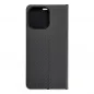 Apple iPhone 15 Pro Max Book Handytaschen LUNA Book Carbon Kohlenstoff-Faser, Elegant  Schwarz