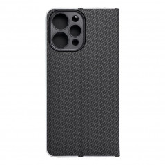 XIAOMI Redmi 12 Book Handytaschen LUNA Book Carbon Kohlenstoff-Faser, Elegant  Schwarz