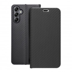 Samsung Galaxy A14 5G Book Handytaschen LUNA Book Carbon Kohlenstoff-Faser, Elegant  Schwarz