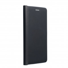 Samsung Galaxy A34 Book Handytaschen LUNA Book Carbon Kohlenstoff-Faser, Elegant  Schwarz