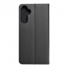 Samsung Galaxy A34 Book Handytaschen LUNA Book Carbon Kohlenstoff-Faser, Elegant  Schwarz