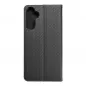 Samsung Galaxy A34 Book Handytaschen LUNA Book Carbon Kohlenstoff-Faser, Elegant  Schwarz