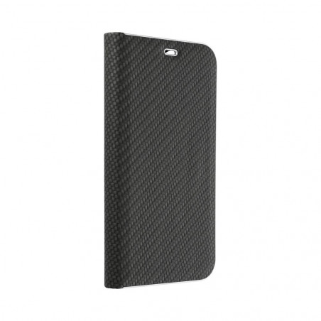Samsung Galaxy A54 Book Handytaschen LUNA Book Carbon Kohlenstoff-Faser, Elegant  Schwarz
