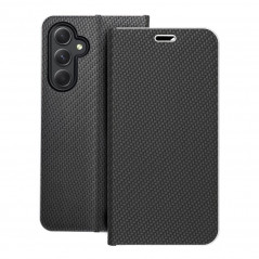 Samsung Galaxy A54 Book Handytaschen LUNA Book Carbon Kohlenstoff-Faser, Elegant  Schwarz