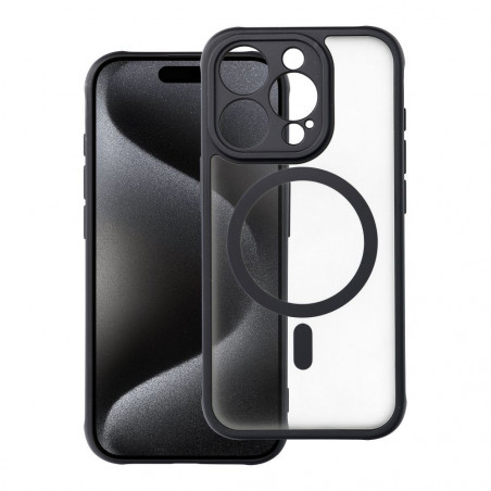 Apple iPhone 15 Pro Hülle Full Matte Mag Cove MagSAFE  Schwarz