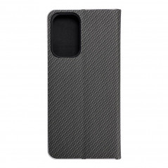 Samsung Galaxy A23 5G Book Handytaschen LUNA Book Carbon Kohlenstoff-Faser, Elegant  Schwarz