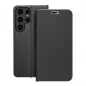 Samsung Galaxy S23 Ultra 5G Book Handytaschen LUNA Book Carbon Kohlenstoff-Faser, Elegant  Schwarz