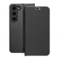Samsung Galaxy S23 5G Book Handytaschen LUNA Book Carbon Kohlenstoff-Faser, Elegant  Schwarz