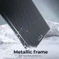 XIAOMI Redmi 12C Book Handytaschen LUNA Book Carbon Kohlenstoff-Faser, Elegant  Schwarz