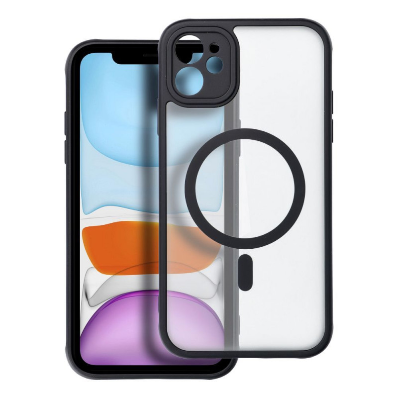 Apple iPhone 11 Hülle Full Matte Mag Cove MagSAFE  Schwarz