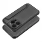 Apple iPhone 15 Pro Book Handytaschen Razor Book Kohlenstoff-Faser, Kohlenstoffmuster  Schwarz