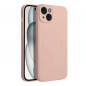 Apple iPhone 15 Plus Hülle Silicone Mag Cover MagSAFE  Rosa