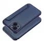 Apple iPhone 15 Book Handytaschen Razor Book Kohlenstoff-Faser, Kohlenstoffmuster  Blau
