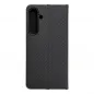 Samsung Galaxy S24 PLUS Book Handytaschen LUNA Book Carbon Kohlenstoff-Faser, Elegant  Schwarz