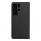 Samsung Galaxy S24 ULTRA Book Handytaschen LUNA Book Carbon Kohlenstoff-Faser, Elegant  Schwarz