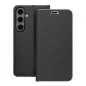 Samsung Galaxy S24 Book Handytaschen LUNA Book Carbon Kohlenstoff-Faser, Elegant  Schwarz