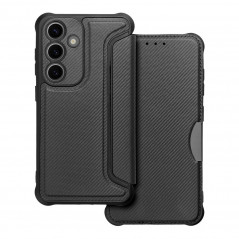 Samsung Galaxy S24 Book Handytaschen Razor Book Kohlenstoff-Faser, Kohlenstoffmuster  Schwarz