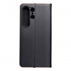 Samsung Galaxy S24 ULTRA Book Handytaschen LUNA Book Gold Elegant  Schwarz