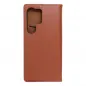 Samsung Galaxy S24 ULTRA Book Handytaschen Leather case SMART PRO Elegant  Braun