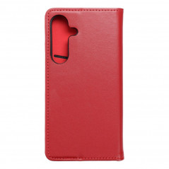 Samsung Galaxy S24 Book Handytaschen Leather case SMART PRO Elegant  Rotwein