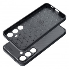 Samsung Galaxy S24 Hülle Carbon premium Elegant  Schwarz
