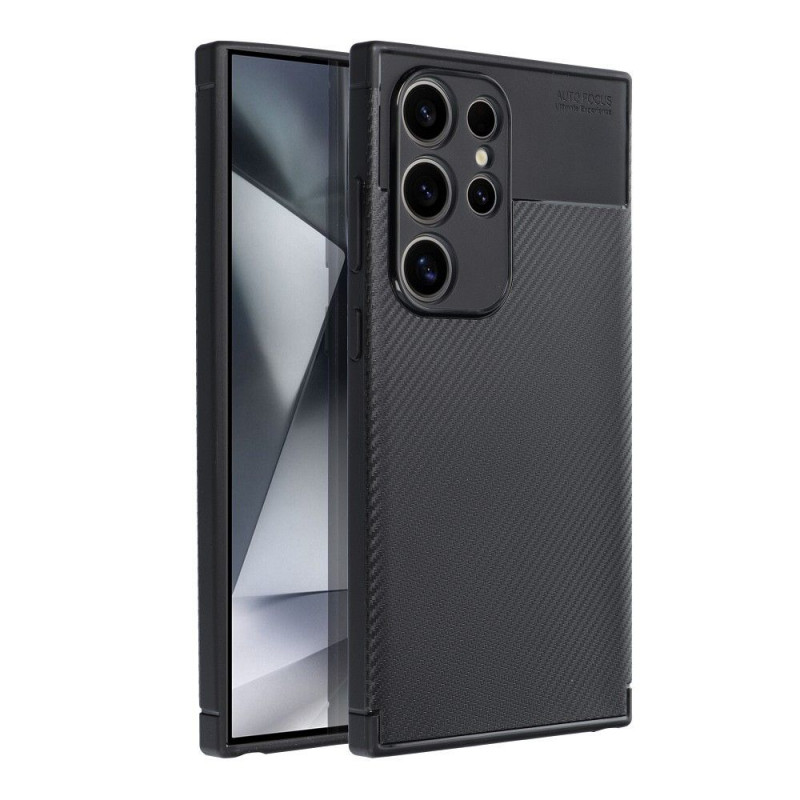 Samsung Galaxy S24 ULTRA Hülle Carbon premium Elegant  Schwarz
